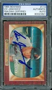 Vc Janokwicz Autograph 1955 Bowman Signed Psa/dna Authentic Newest
