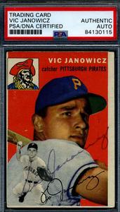 Vic Janowicz PSA DNA Signed 1954 Topps Autograph Visit New For Sale