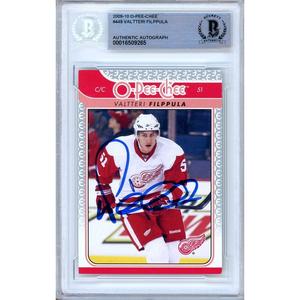 Valtteri Filppula Detroit Red Wings Signed 2009-10 O-Pee-Chee Card Beckett Auth Auto Slab Sale Online Online