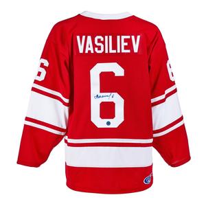 Valeri Vasiliev Soviet CCCP Autographed 1972 Summit Series Jersey Clearance New Arrival