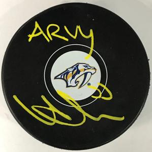 Viktor Arvidsson Autographed Nashville Predators Puck (JSA) Outlet Brand New Unisex