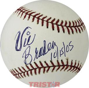 VIC BRADEN SIGNED AUTOGRAPHED BASEBALL INSCRIBED 10/15/2005 TRISTAR TENNIS HOF Cheap Finishline