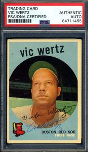 Vic Wertz PSA DNA Signed 1959 Topps Autograph Outlet View
