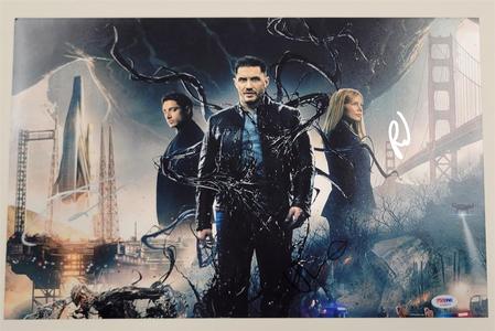 Venom cast (3) signed 12x18 Photo Tom Hardy, Riz Ahmed, Williams autograph  PSA Extremely Cheap Pice