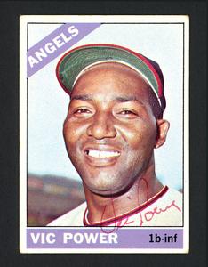 Vic Power Autographed Signed 1966 Topps Card #192 Los Angeles Angels 162143 Discount View