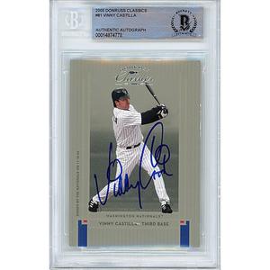 Vinny Castilla Colorado Rockies Signed 2005 Donruss Card Beckett Authentic Auto Slab Free Shipping Marketable