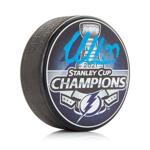 Victor Hedman Tampa Bay Lightning Signed 2021 Stanley Cup Puck Very Cheap