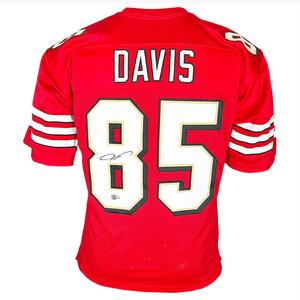 Vernon Davis Signed San Francisco Red Shadow Numbers Football Jersey (Beckett) Deals