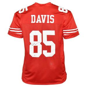 Vernon Davis Signed San Francisco Red Football Jersey (Beckett) Cheap Sale Marketable