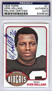 Vern Holland Autographed Signed 1976 Topps Card #71 Bengals PSA/DNA #83365350 Sale Original