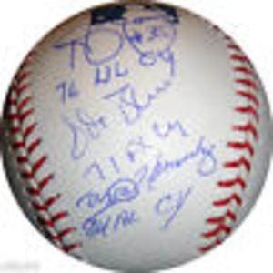 VIDA BLUE LAMARR HOYT RANDY JONES WILLIE HERNANDEZ CY YOUNG WINNERS SIGNED BALL Cheap Sale Sast