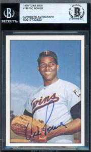 Vic Power Beckett BAS Signed 1978 TCMA The 60s Autograph Cheap Sale Enjoy