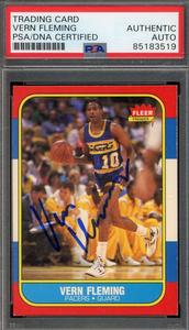 Vern Fleming PSA DNA Signed 1986 Fleer Rookie Autograph Cheap Sale Finishline