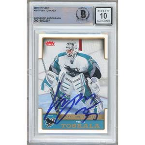 Vesa Toskala San Jose Sharks Signed 2006-07 Fleer Hockey Card BGS Auto 10 Graded Slab Ebay Cheap Pice