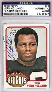 Vern Holland Autographed Signed 1976 Topps Card #71 Bengals PSA/DNA #83365337 Buy Online