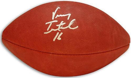 Vinny Testaverde signed Official NFL New Duke Football (Buccaneers/Jets/Ravens) Amazing Pice