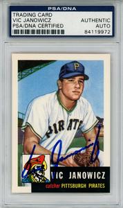 Vic Janowicz Autographed 1991 Topps Archives #222 Trading Card PSA Slab 43810 Outlet Official Site