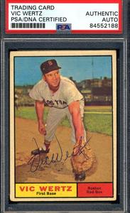 Vic Wertz PSA DNA Coa Signed 1961 Topps Autograph Pices Cheap Online