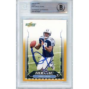 Vince Young Tennessee Titans Signed 2006 Score Gold Card Beckett Auth Auto Slab RC /600 Buy Cheap Low Cost