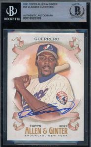 Vladimir Guerrero Beckett BAS Signed 2021 Topps Allen and Ginter Autograph High Quality Cheap Pice