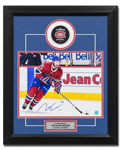Victor Mete Montreal Canadiens Autographed Hockey 20x24 Puck Frame Visit Cheap Pice
