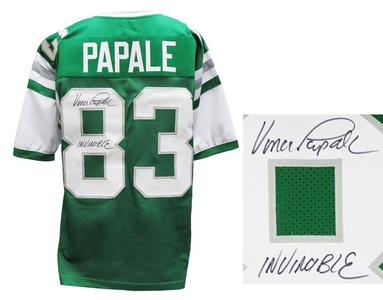 Vince Papale EAGLES Signed Green T/B Custom Football Jersey w/Invincible - SS Clearance Online Amazon