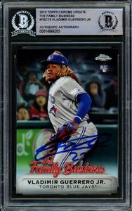 Vladimir Guerrero Jr. Autographed 2019 Topps Chrome Family Business RC Outlet For Sale