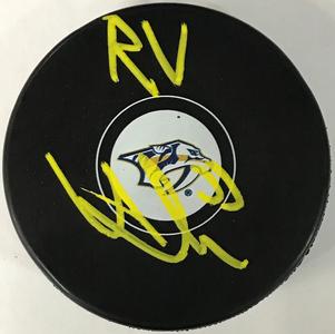 Viktor Arvidsson Autographed Nashville Predators Puck (JSA) Outlet Footaction