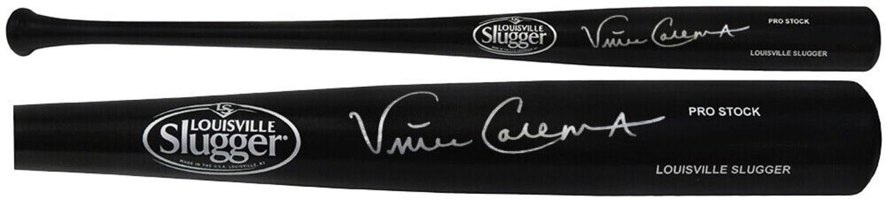 Vince Coleman Signed Louisville Slugger Pro Stock Black Baseball Bat - (SS COA) View Cheap Pice