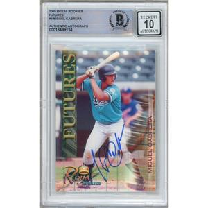 Miguel Cabrera Detroit Tigers Signed 2000 Royal Rookies Futures Card BGS Auto 10 Graded Free Shipping Classic