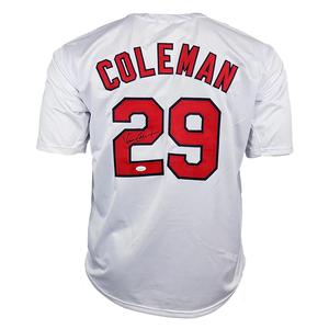 Vince Coleman Signed St Louis White Baseball Jersey (JSA) Sale How Much