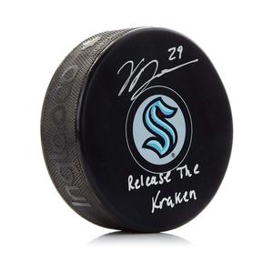 Vince Dunn Signed Seattle Kraken Hockey Puck with Release The Kraken Note Cheap Sale Comfortable