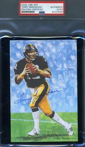 Terry Bradshaw PSA DNA Coa Hand Signed Goal Line Card Glac Autograph Big Sale Sale Online
