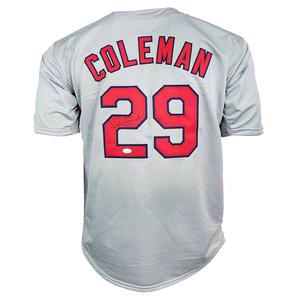 Vince Coleman Signed St. Louis Grey Baseball Jersey (JSA) Sale 100% Authentic