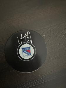 Vincent Trocheck signed Rangers logo puck For Nice Cheap Online