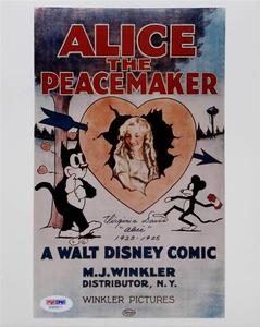 VIRGINIA DAVIS Disney's ALICE THE PEACEMAKER Signed 8x10 Photo A  PSA/DNA COA Discount Popular