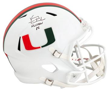 Vinny Testaverde Signed Miami Riddell Full Size Rep Helmet w/Heisman - (SS COA) Best Place To Buy