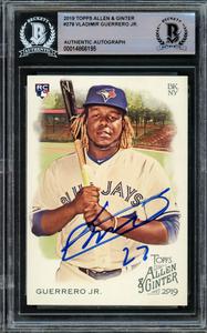 VLADIMIR GUERRERO JR. AUTOGRAPHED 2019 TOPPS ALLEN & GINTER RC BECKETT 209791 Sale Online Shop