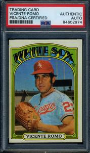 Vincente Romo PSA DNA Coa Signed 1972 Topps Autograph Outlet Where Can You Find