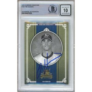 Tim Hudson Oakland Athletics Signed 2005 Diamond Kings B/W Card BGS Auto 10 Graded Best Wholesale Sale Online