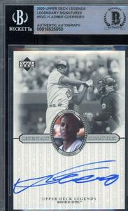 Vladimir Guerrero Beckett BAS Signed 2000 Upper Deck Legends Autograph Sale Manchester
