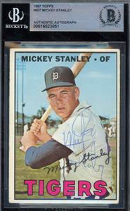 Mickey Stanley Beckett BAS Signed 1967 Topps Hi Number Autograph Clearance Fast Delivery
