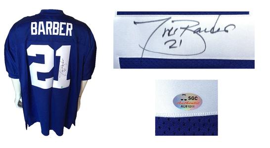 Tiki Barber #21 signed authentic NY Giants football jersey autograph SGC COA Cheap Sale Brand New Unisex