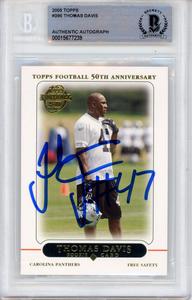 Thomas Davis Autographed 2005 Topps #396 BAS Slabbed 39938 Sale Real