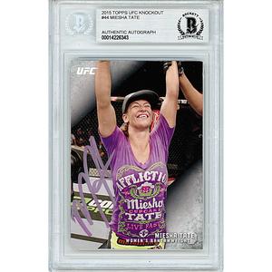 Miesha Tate Autographed 2015 Topps UFC Knockout MMA Trading Card Beckett Slab Cheap Order