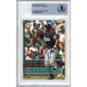 Miguel Cabrera Miami Marlins Signed 2003 Upper Deck Rookie Card BAS Auth Auto Slab Discount Get To Buy