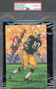 Willie Davis Gem Mint 10 PSA DNA Signed Goal Line Art Card GLAC Autograph Many Kinds Of Cheap Online