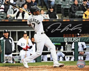 Tim Anderson Signed White Sox Swinging Action White Jersey - (Fanatics COA) Footlocker Finishline Sale Online
