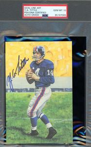 Y.A. Tittle Gem Mint 10 PSA DNA Signed Goal Line Art Card GLAC Autographed Free Shipping Visit