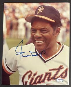 Willie Mays Signed 8x10 Vintage Color Photo SF Giants Bold Autograph PSA COA HOF Cheap Sale With Credit Card